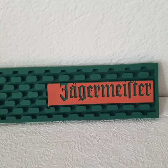Jagermeister Green Orange Rubber Spill Rail Bar Mat 20.25""x3.5" (#2) - Picture 3 of 8